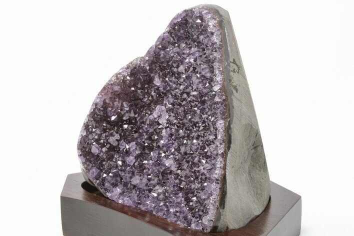 Amethyst Cluster With Wood Base - Uruguay #199833